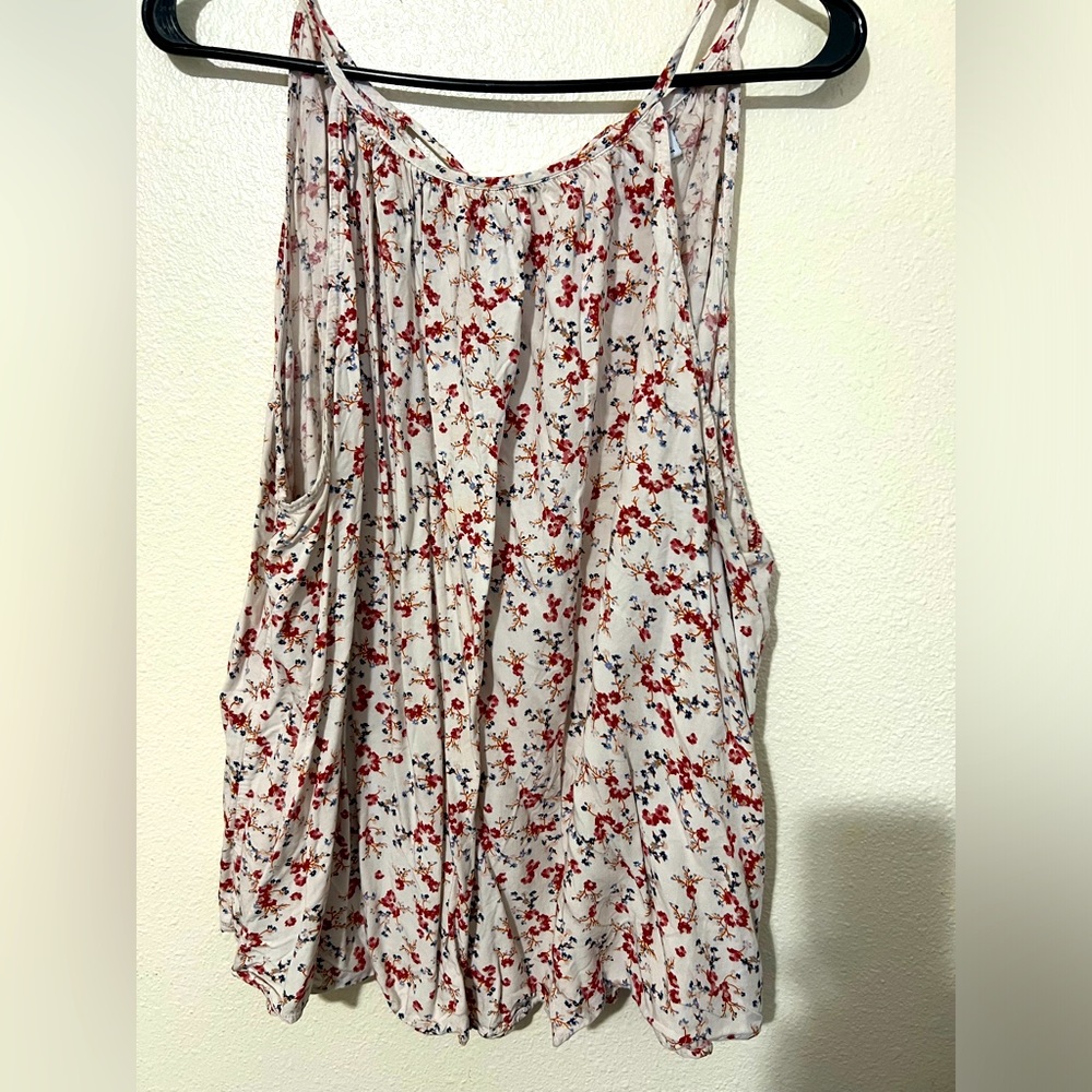 Spaghetti strap flowy tank